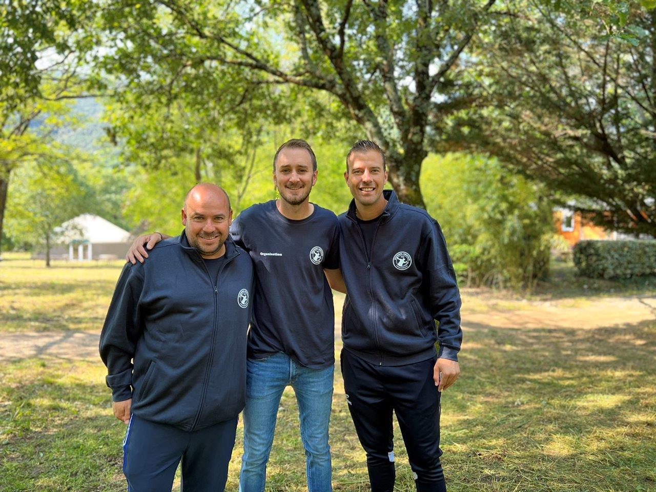 Stéphane Robineau (invité d'honneur) - Matthias Manteghetti (organisateur) - Dylan Rocher (parrain et co-organisateur)